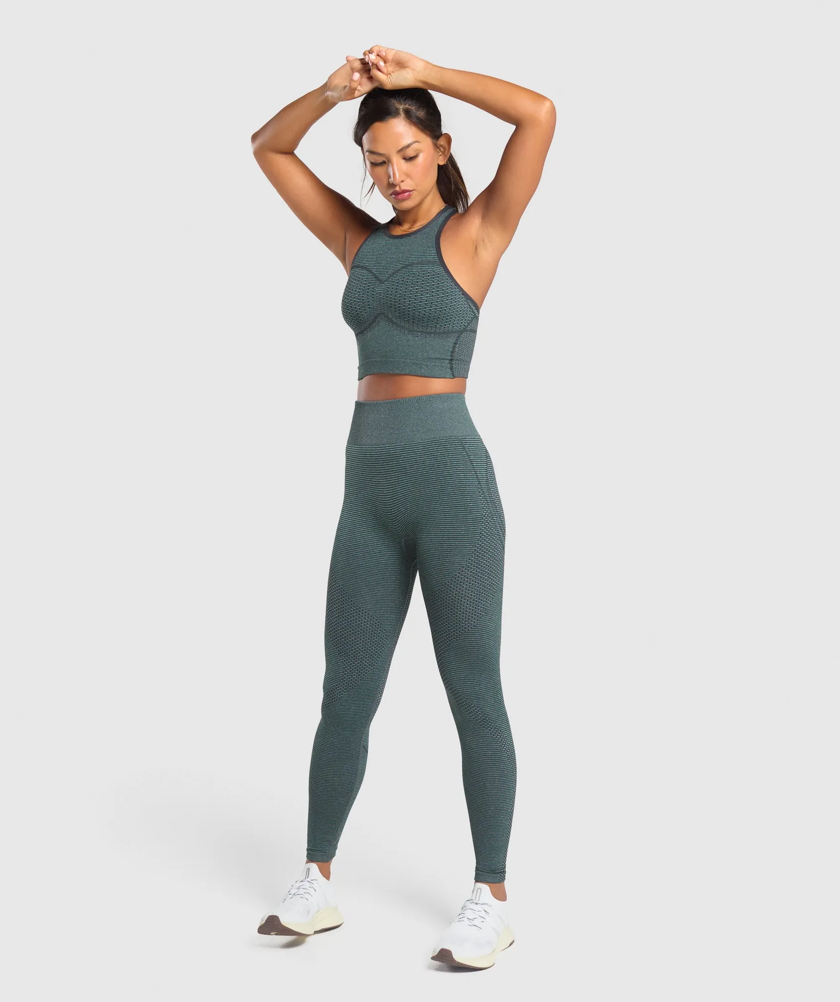 Gymshark Sport Seamless Cropped Tank - Victory Green/Discipline Green