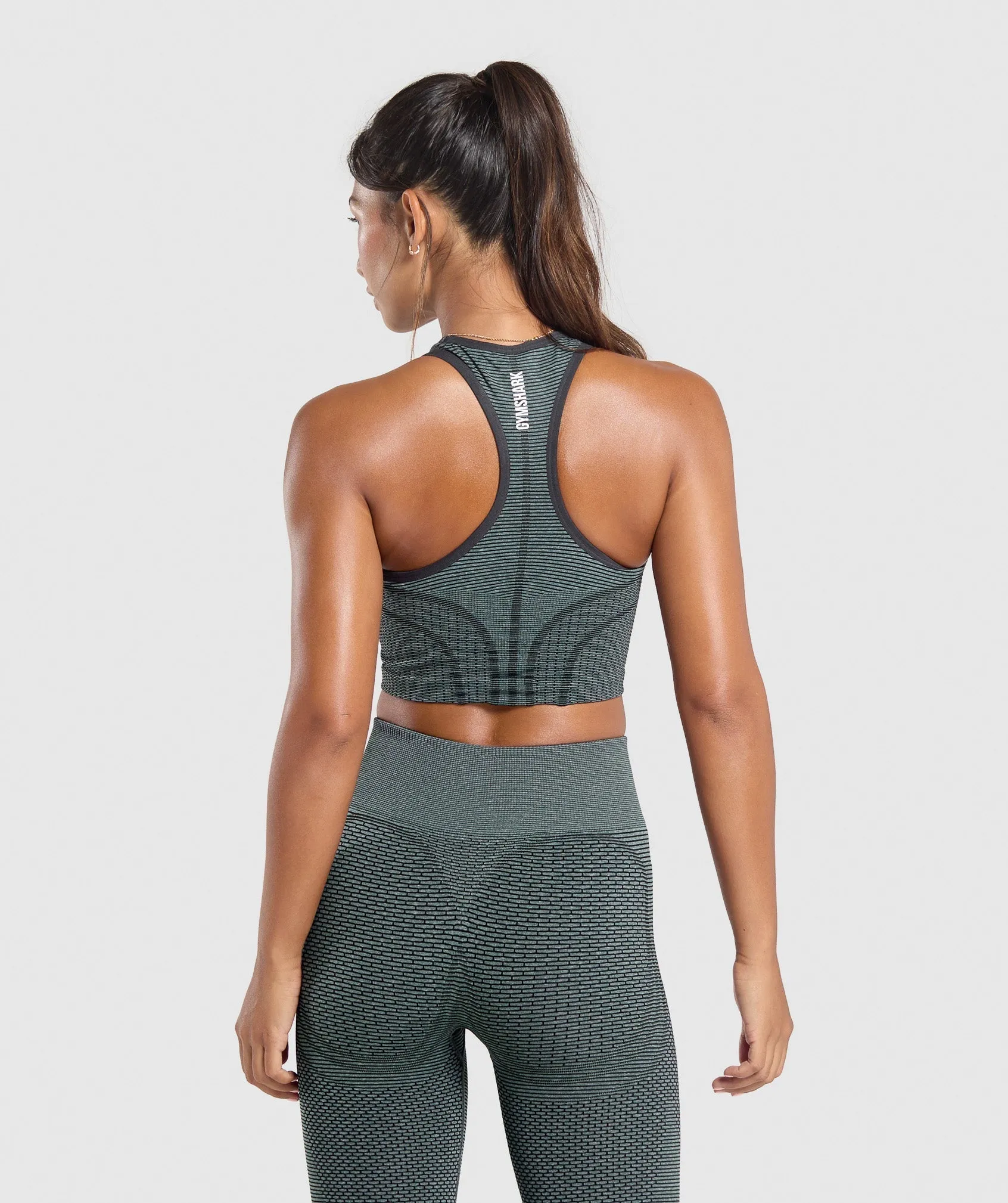 Gymshark Sport Seamless Cropped Tank - Victory Green/Discipline Green