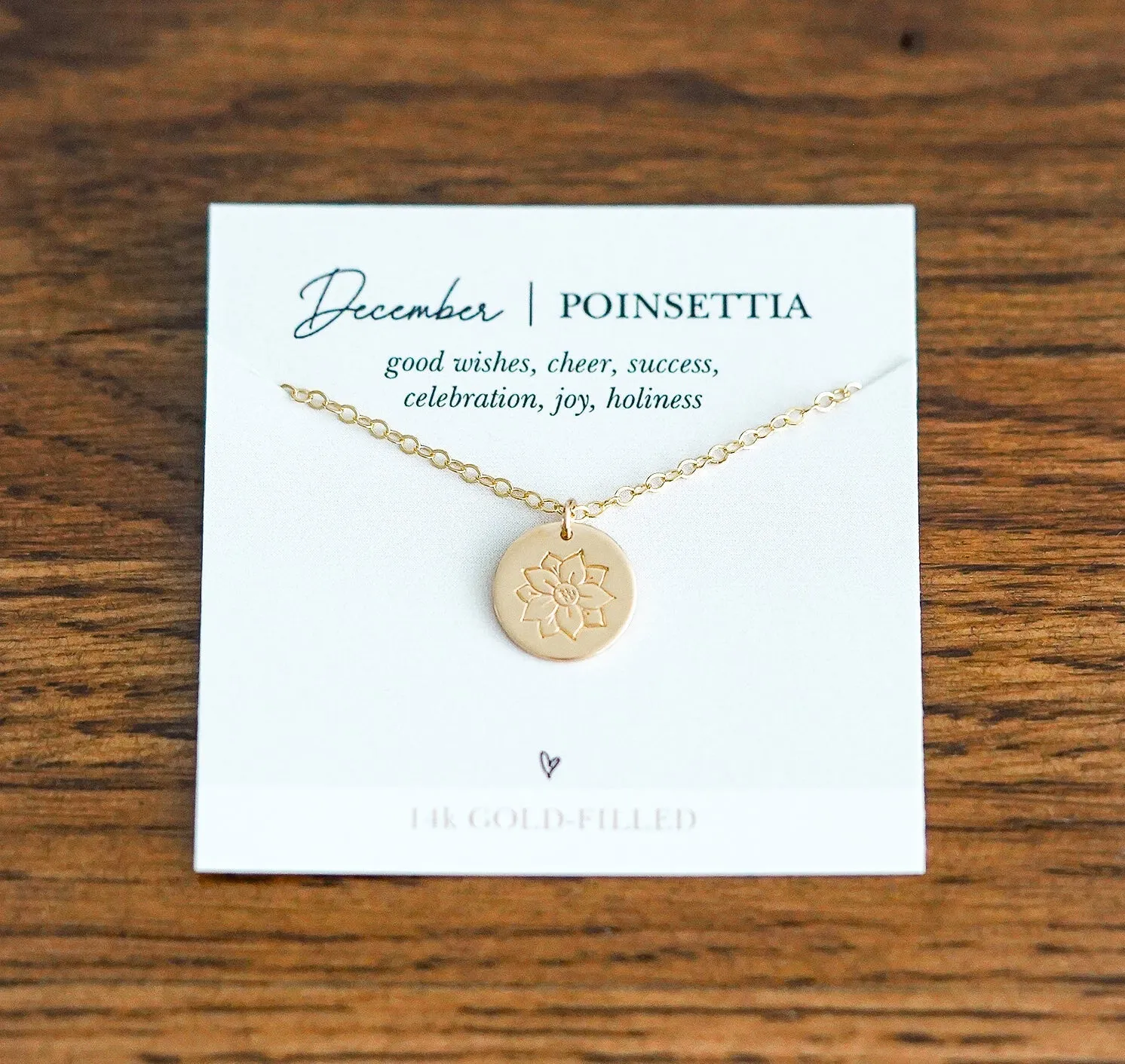 Hand Stamped Birth Flower Necklaces