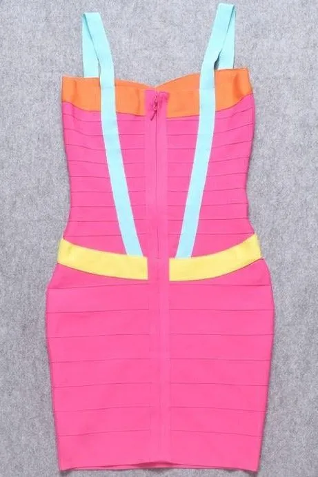 Heidi Bandage Mini Dress - Hot Pink