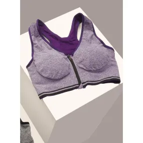 High Impact Front Open Padded Sports Bra