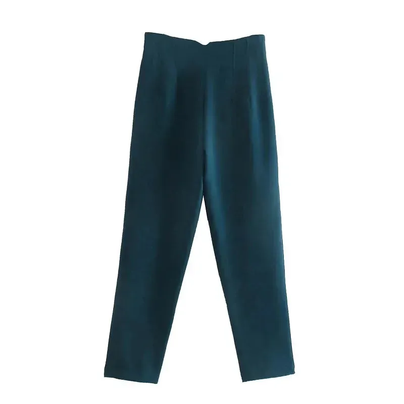 High Waist Formal Office Pants for Women - Slim Fit Pencil Trousers