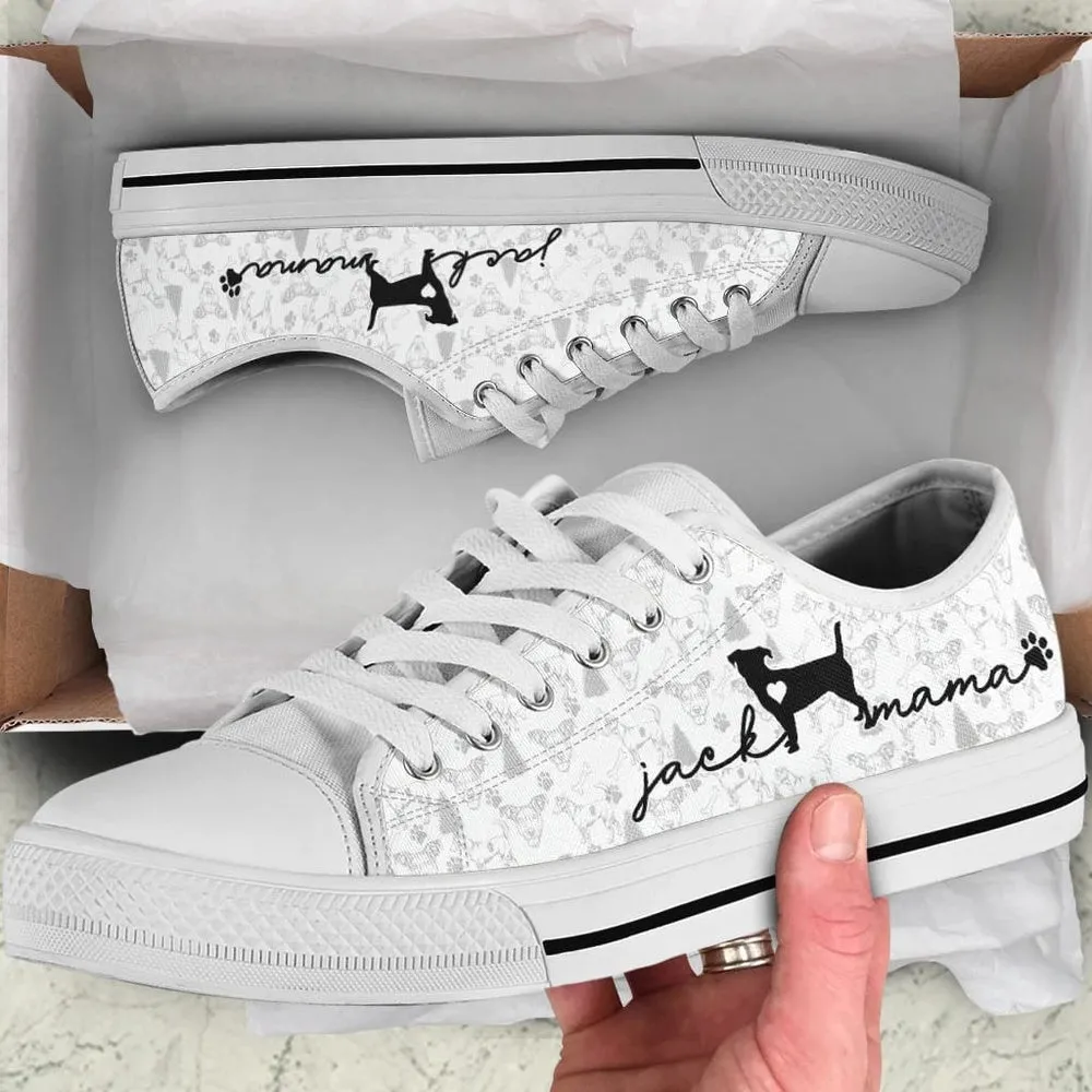 Jack Russell Terrier Low Top Shoes - Christmas Holiday Gift For Dog Lovers, Dog Printed Shoes, Canvas Shoes For Men, Women