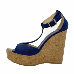 Jimmy Choo Cosmo T-Strap Pela Wedges 36