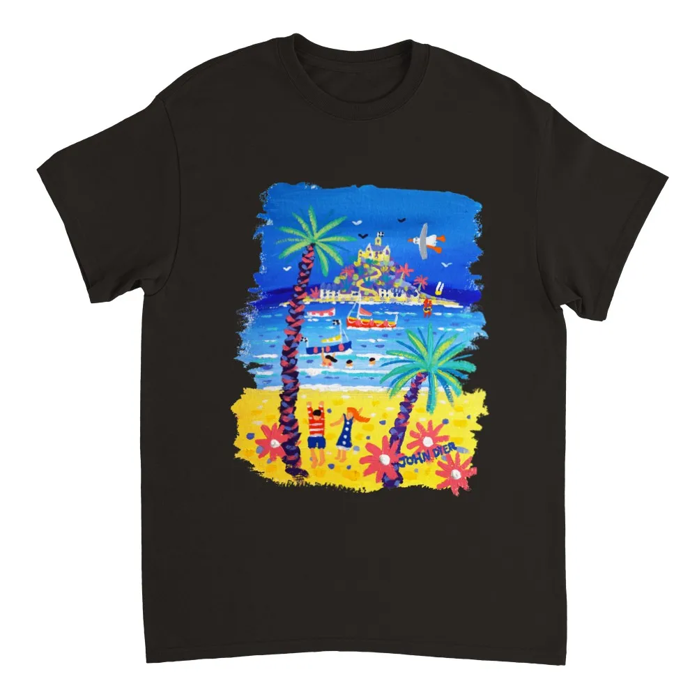 John Dyer Unisex Cornwall Art T-Shirt. 'St Michael's Mount'. Cornwall Art Gallery