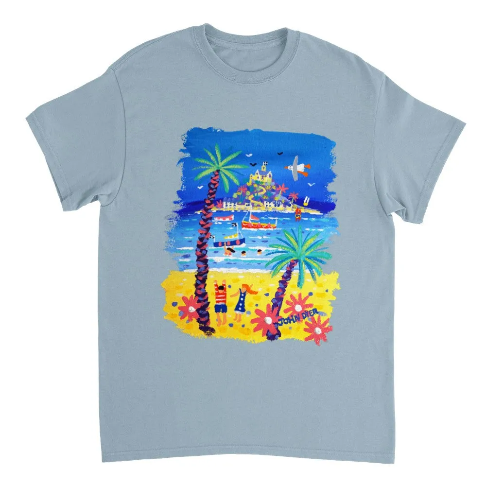 John Dyer Unisex Cornwall Art T-Shirt. 'St Michael's Mount'. Cornwall Art Gallery