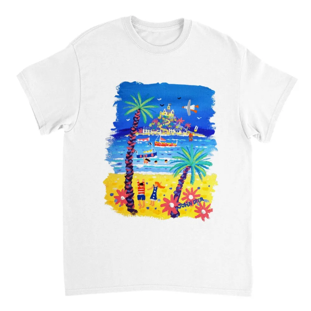 John Dyer Unisex Cornwall Art T-Shirt. 'St Michael's Mount'. Cornwall Art Gallery