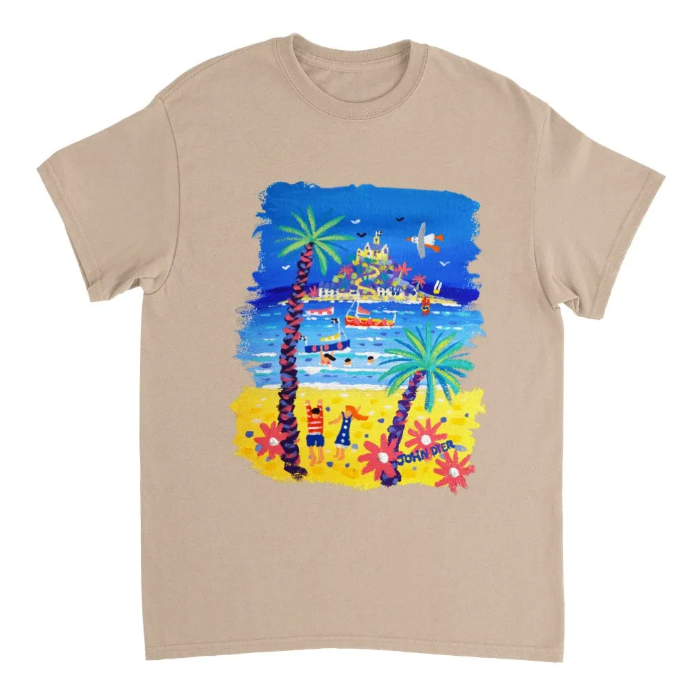 John Dyer Unisex Cornwall Art T-Shirt. 'St Michael's Mount'. Cornwall Art Gallery