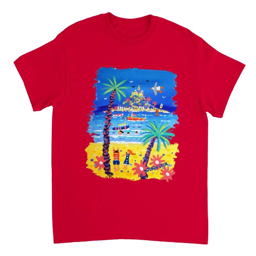 John Dyer Unisex Cornwall Art T-Shirt. 'St Michael's Mount'. Cornwall Art Gallery