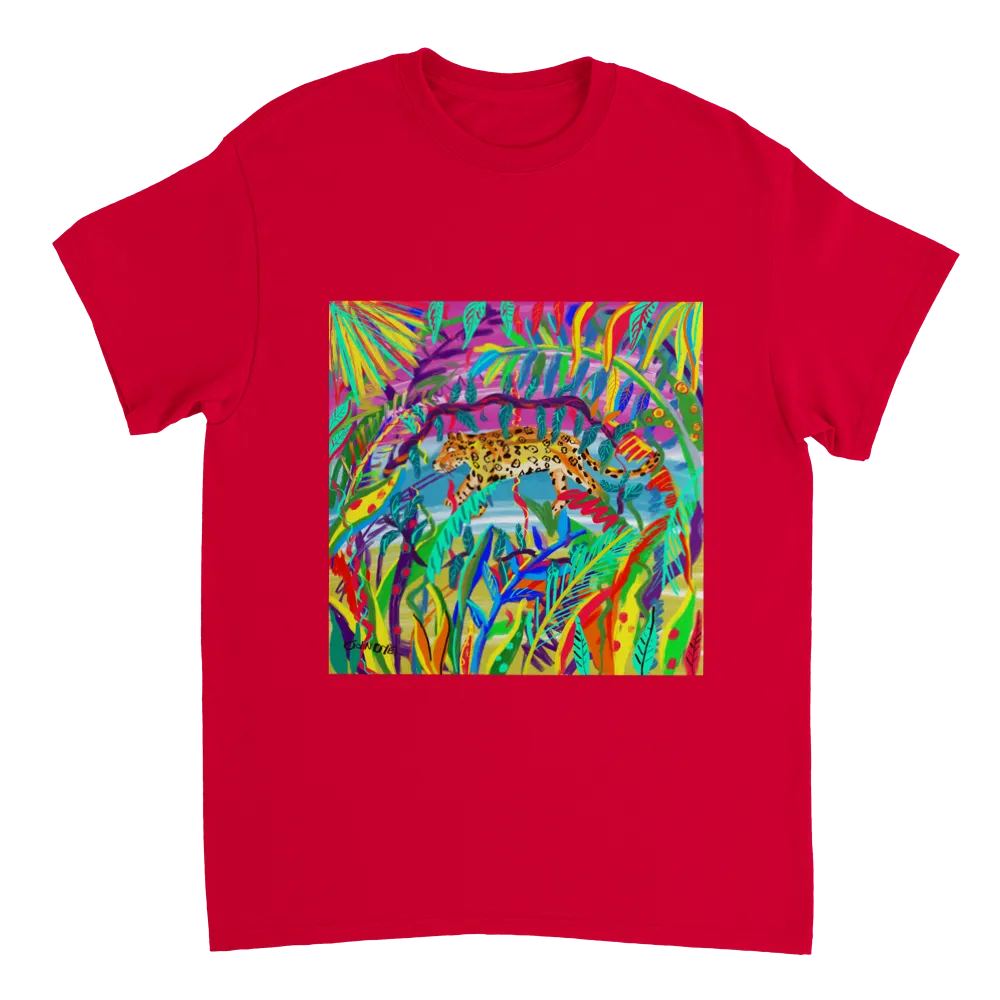 John Dyer Unisex Jungle Art T-Shirt. 'Amazon Rainforest Jaguar'