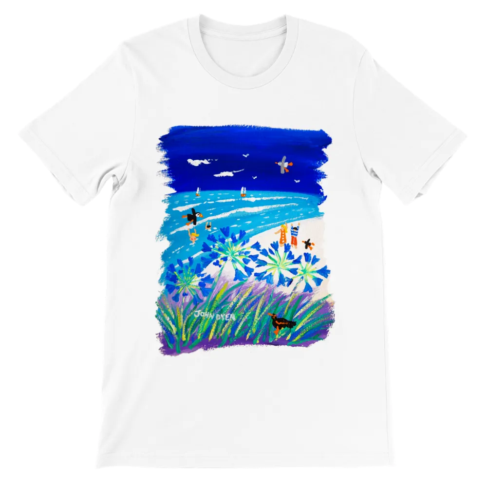 John Dyer Unisex Seaside Art Cornwall T-Shirt. 'Tresco Island'. Cornwall Art Gallery