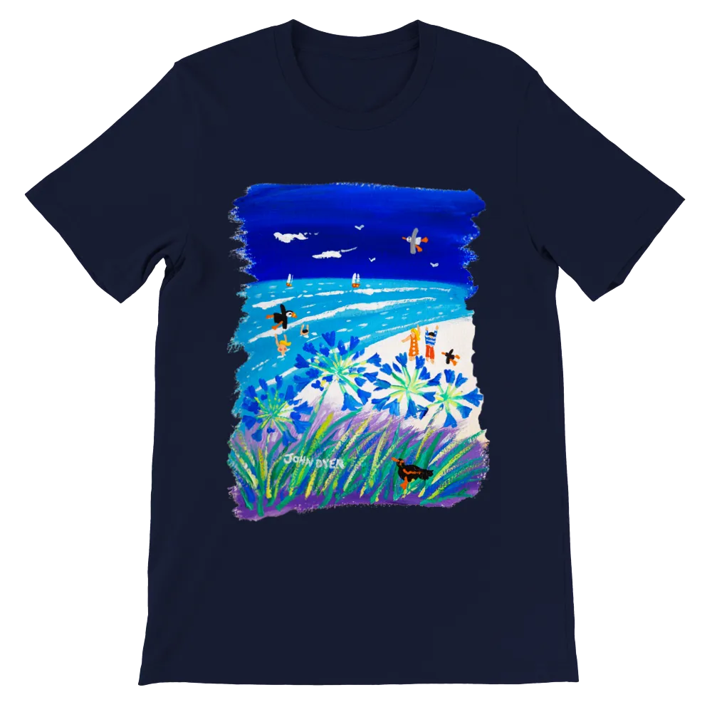 John Dyer Unisex Seaside Art Cornwall T-Shirt. 'Tresco Island'. Cornwall Art Gallery