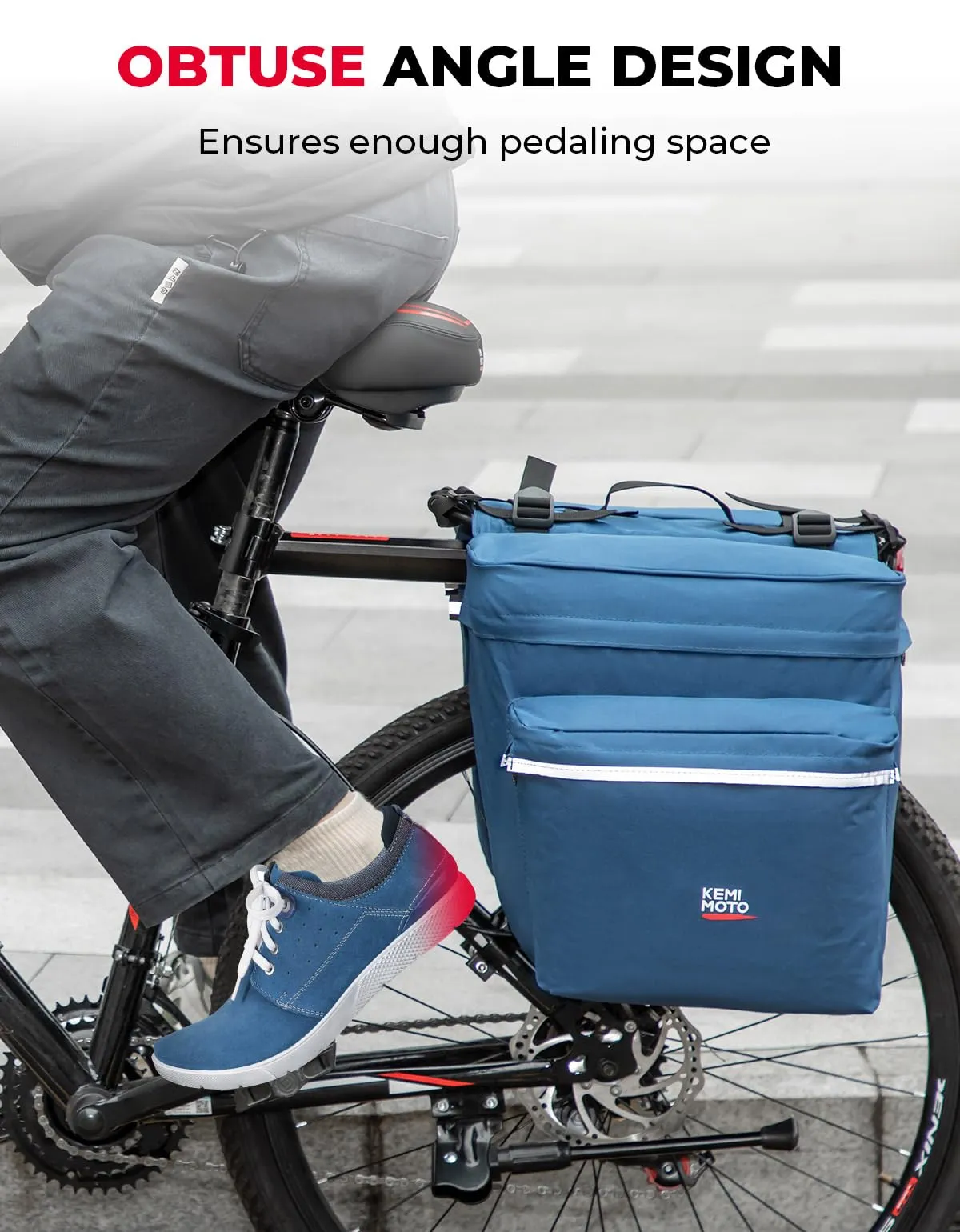 Kemimoto Bike Bag Bicycle Panniers Rear Rack Bag