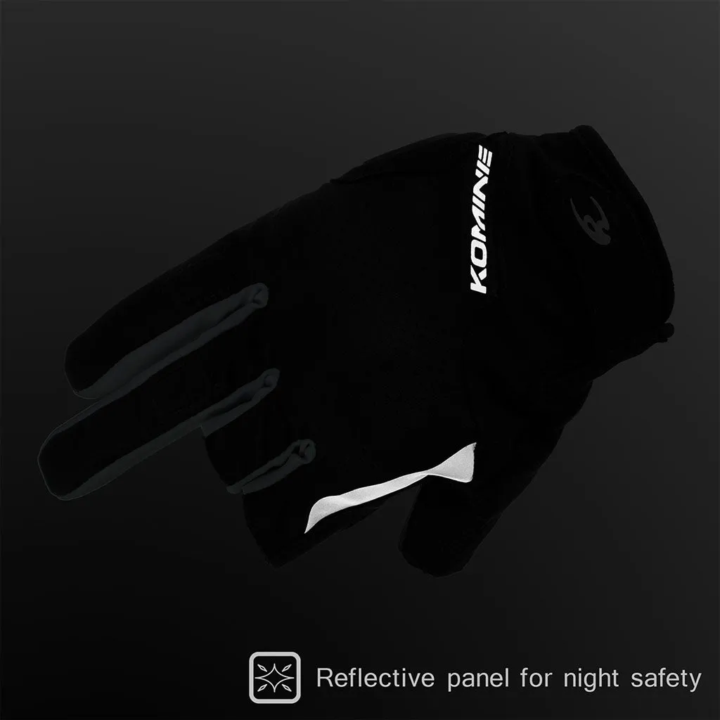 KOMINE GK-2603 PROTECT 3 FINGERLESS MOTORCYCLE MESH GLOVES