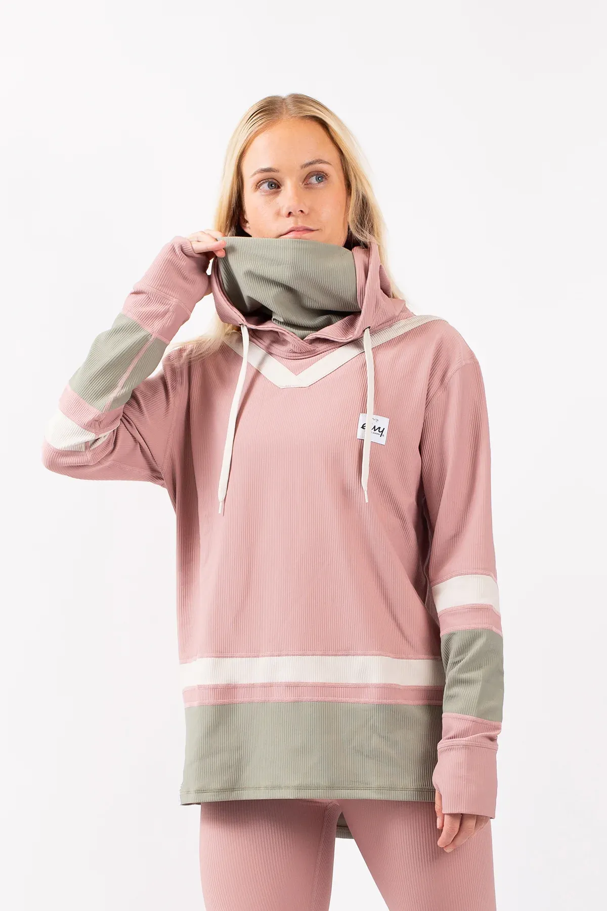 LOOSE FIT HOODIE RIB TOP