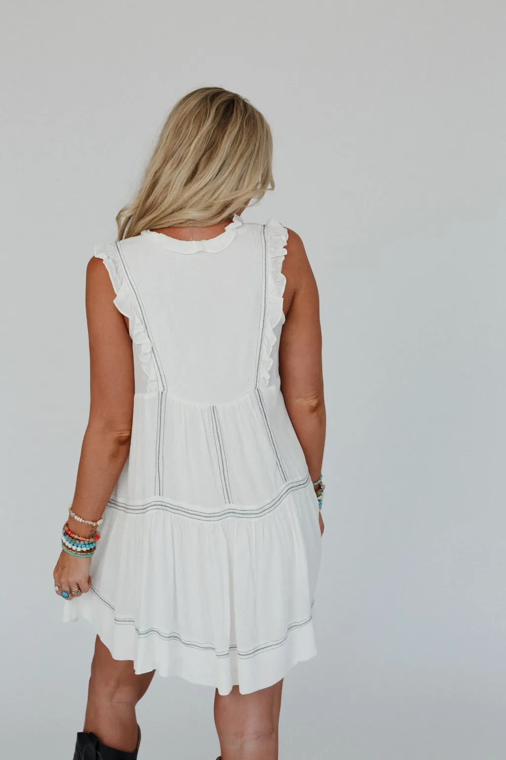 Lovely Dream Tiered Dress - White