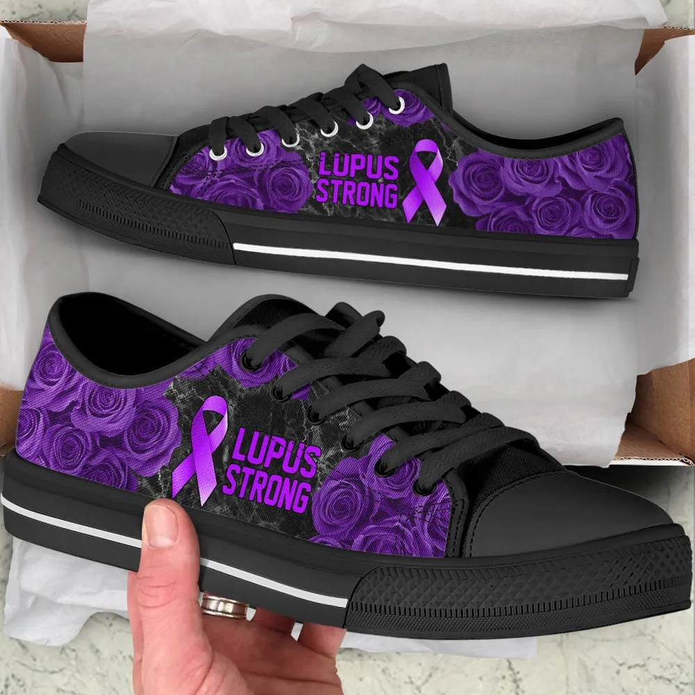 Lupus Shoes Strong Rose Flower Low Top Shoes, Best Canvas Shoes, Low Top Sneaker