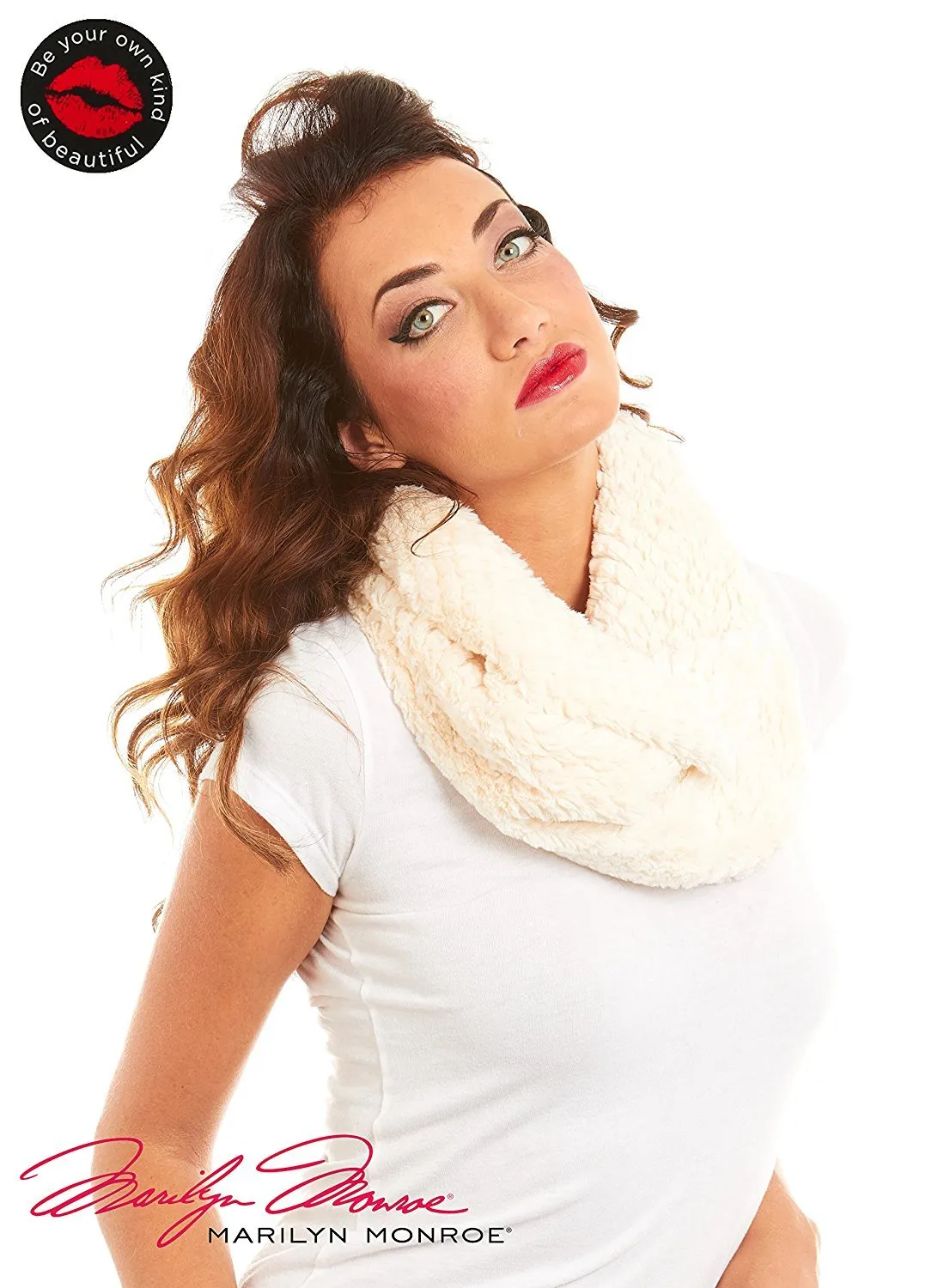 Marilyn Monroe Women Faux Fur Infinity Fashion Scarf