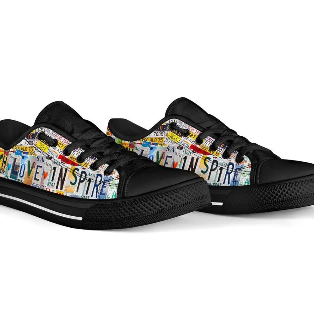 Math Teacher Shoes License Plate Shoes for Mens, Teacher Shoes, Low Top Sneakers