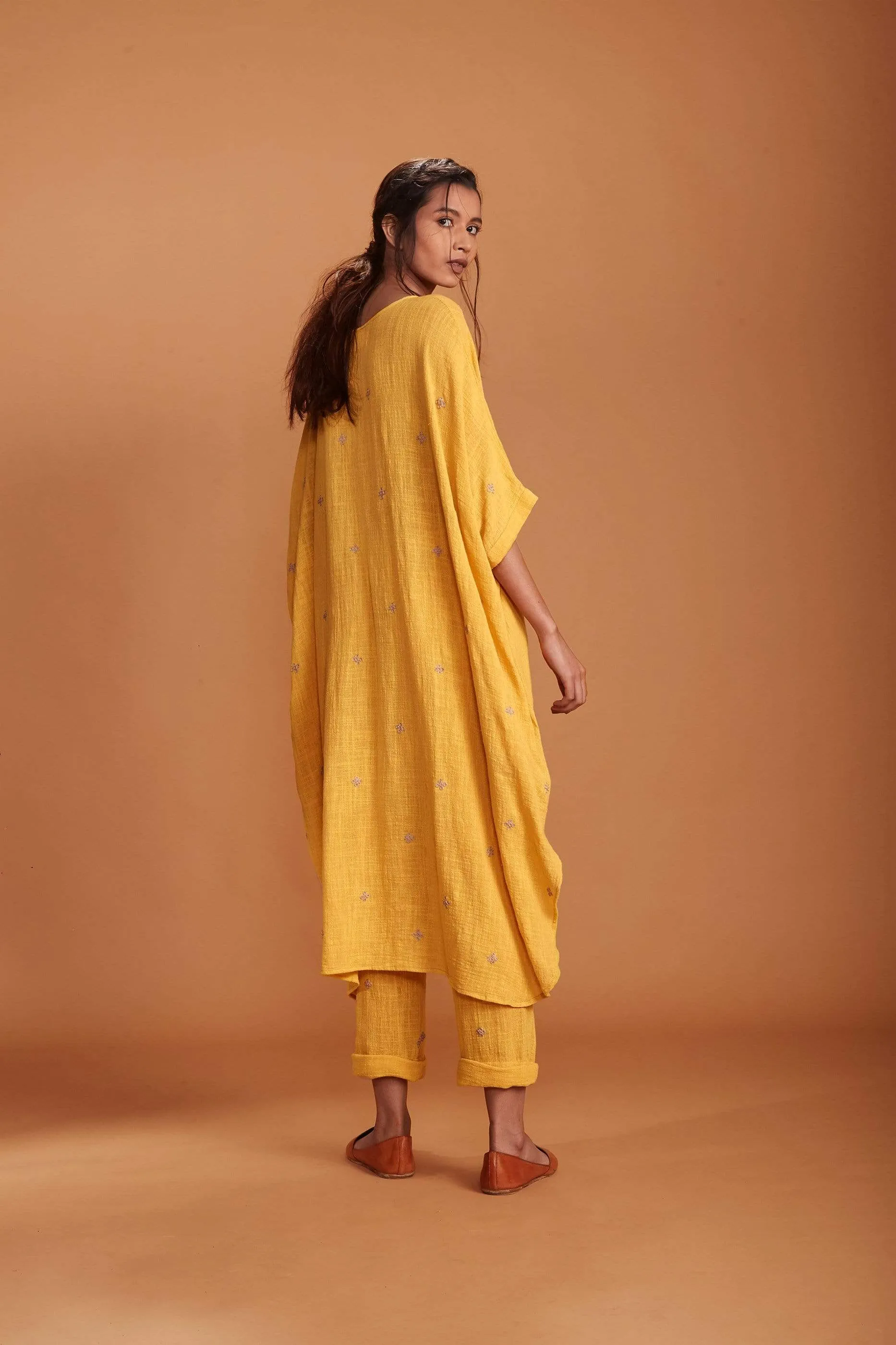 MATI COWL TUNIC SET YELLOW