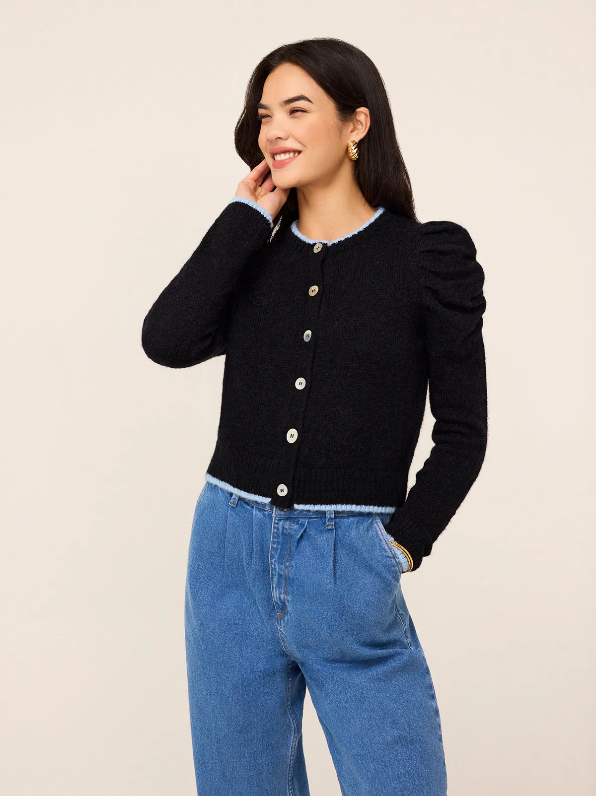 Matilda Black Knit Cardigan