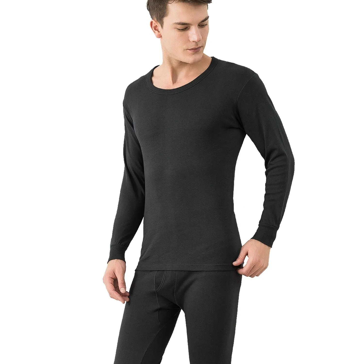 Men Thermal Underwear Set - Long Johns Pants and Long Sleeve