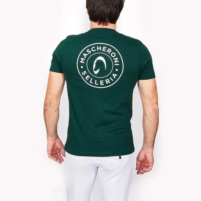 MEN&#x27;S T-SHIRT WITH MASCHERONI LOGO