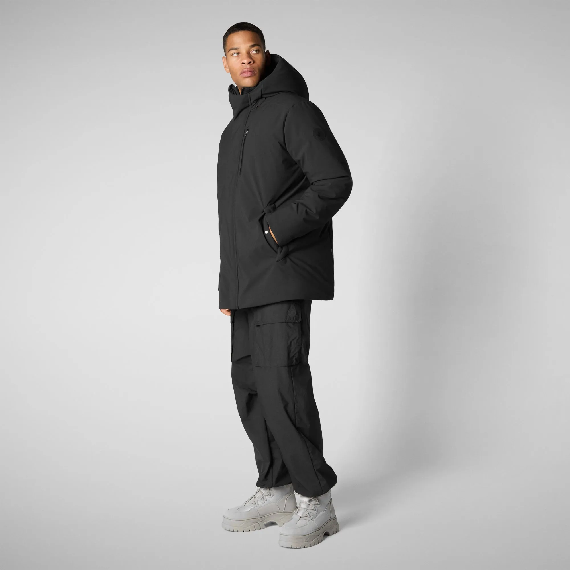 Men's  Hooded Parka Antoine in Black