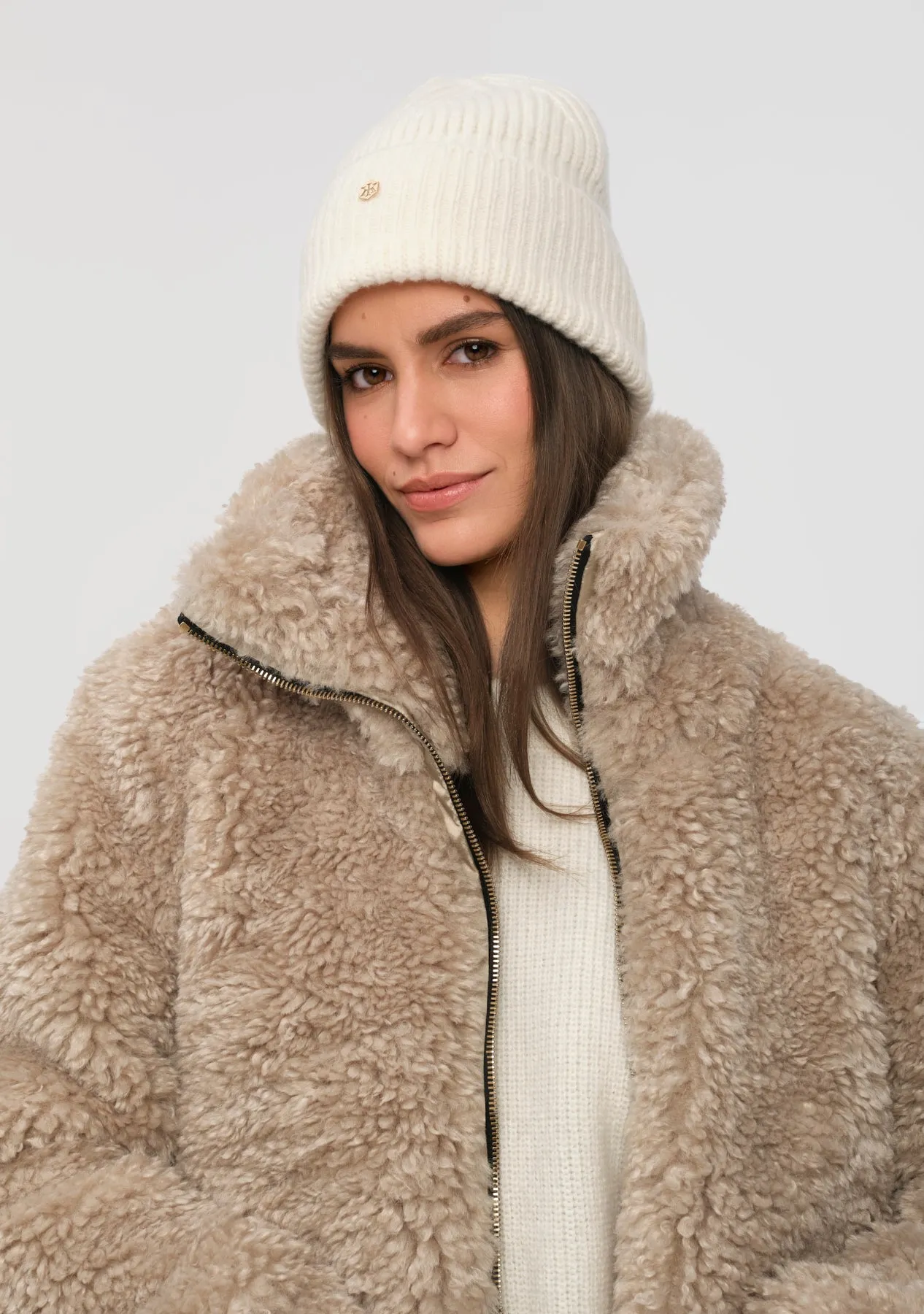 MILU Faux Shearling Jacket oat