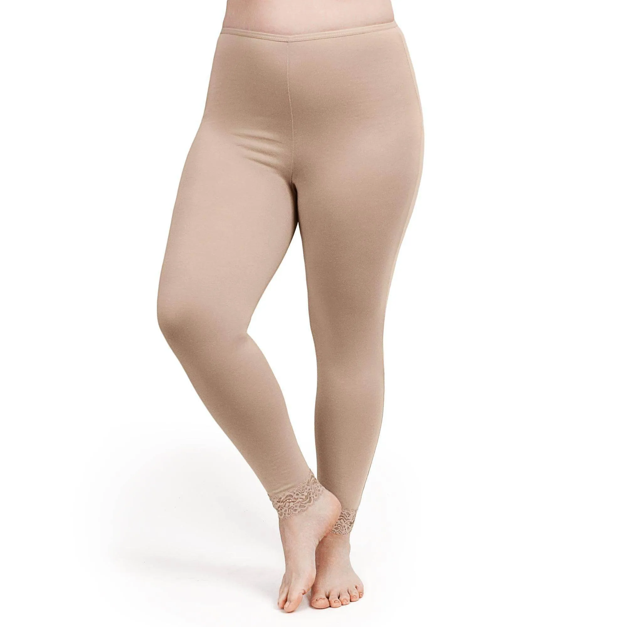 Modal Long Underwear Legging | Beige