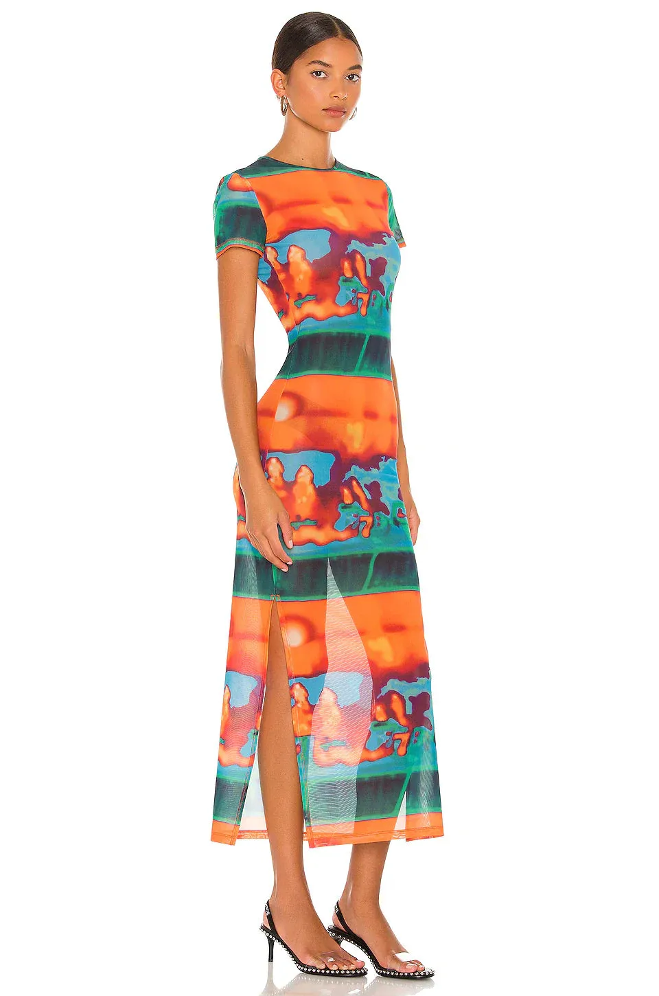 Multicolor Billie Maxi Charming Dress In Thermal