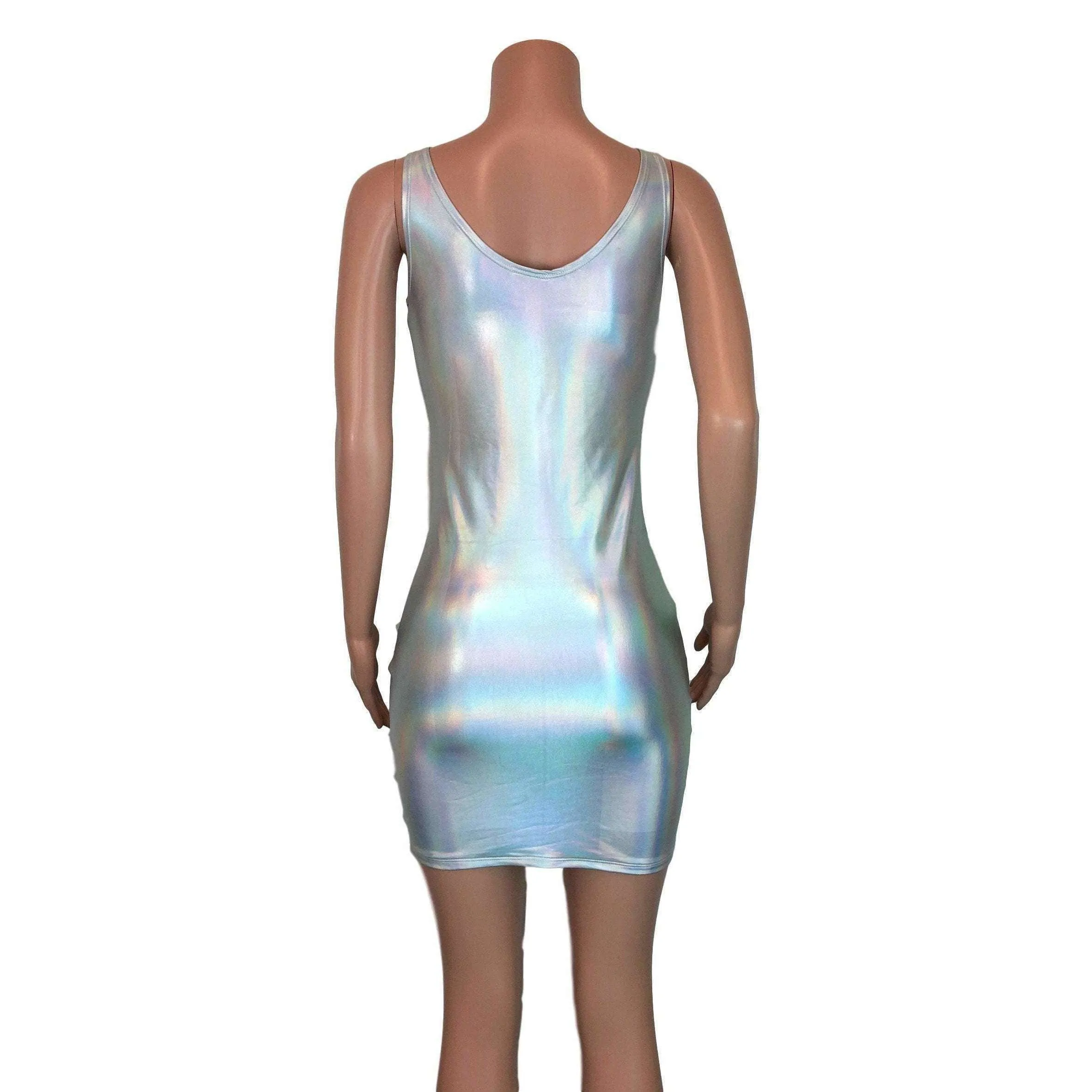 Opal Holographic Bodycon Tank Dress