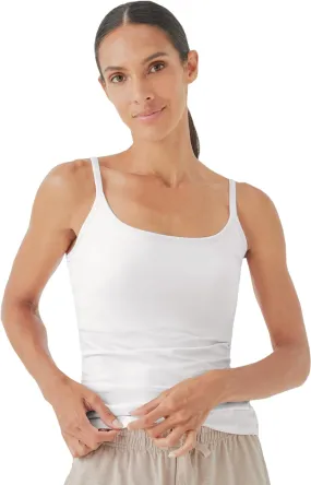 Organic Cotton Camisole Tank Top with Built-in Shelf Bra