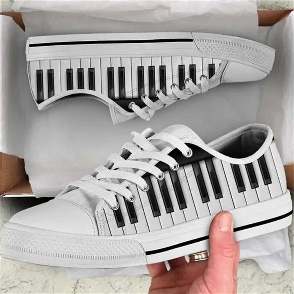 Piano Shortcut Canvas Low Top Shoes, Canvas Shoes Design, Low Top Sneaker