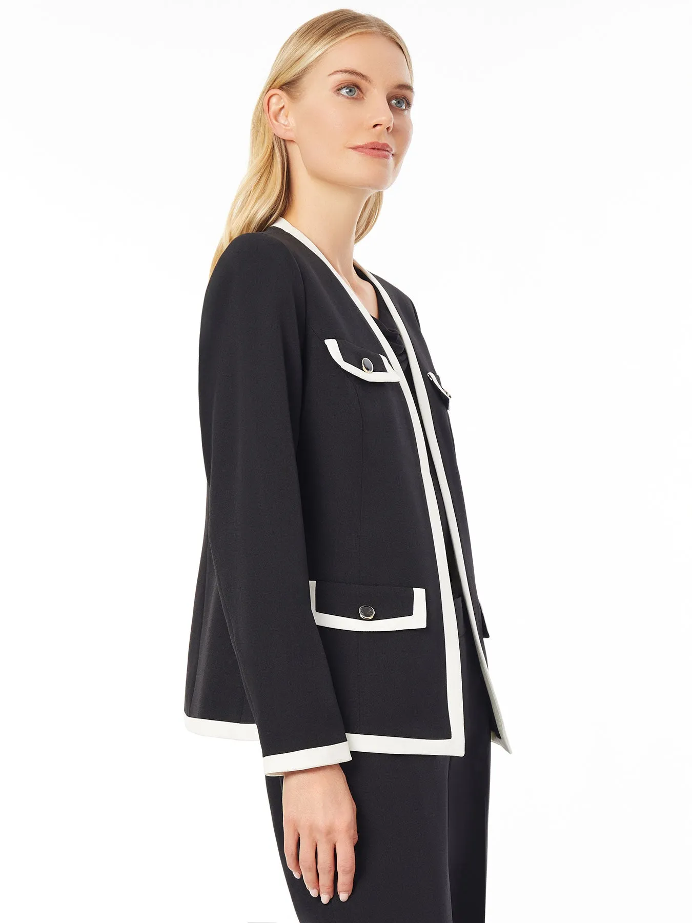 Plus Everly Jacket, Iconic Stretch Crepe