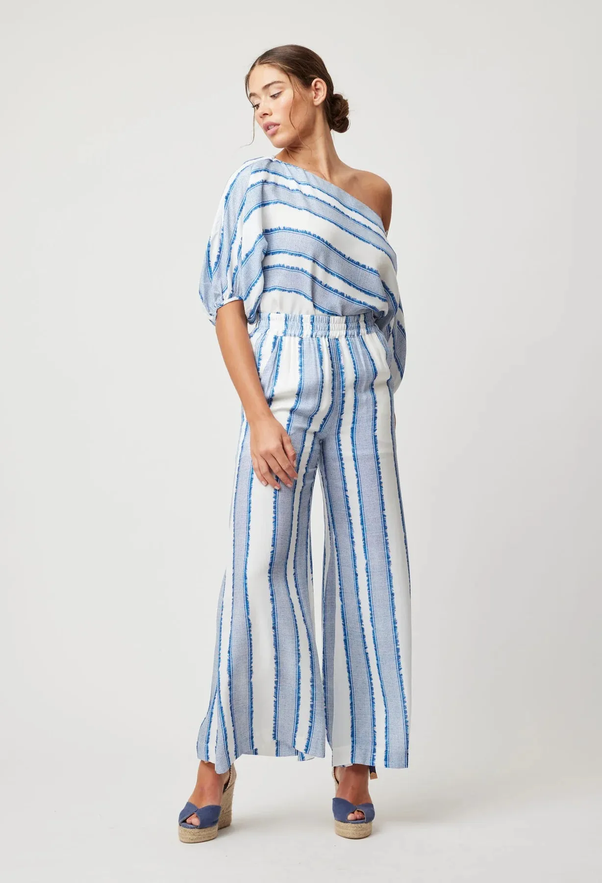 POSITANO VISCOSE PANT | Sorrento Stripe