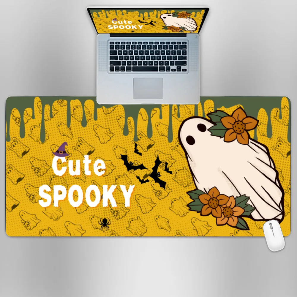 Premium PU Leather Mouse Pads | Non-Slip |Waterproof | Stylish & Durable | Halloween Ghost in a Sheet