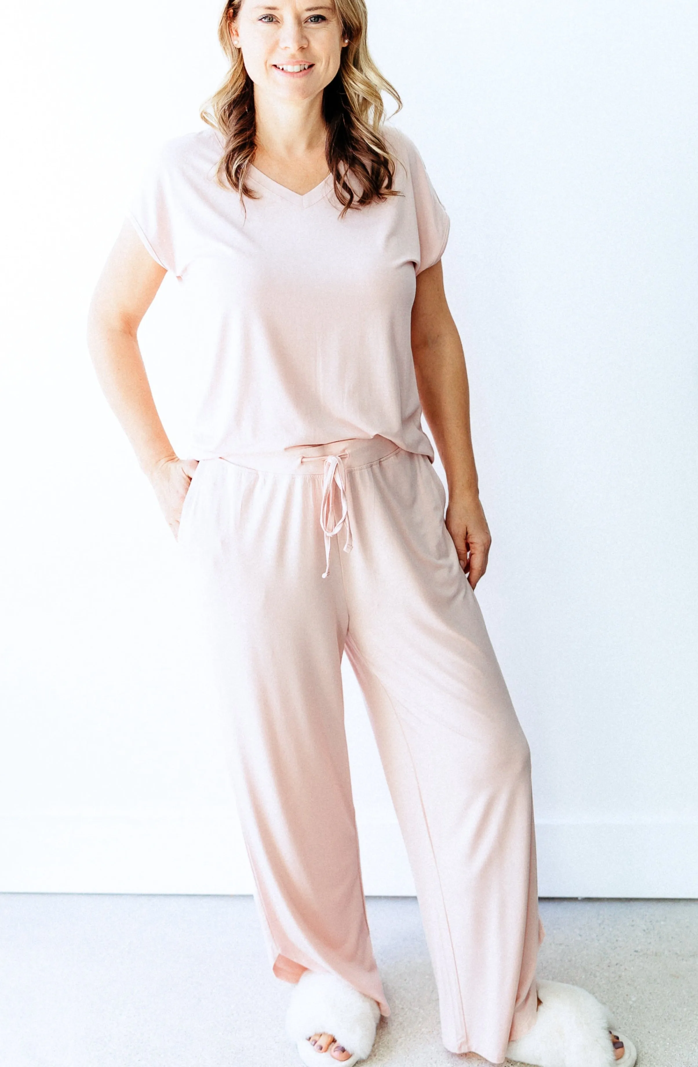 Presley Soft Pink Bamboo Pajamas