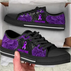 Purplestride Shoes Rose Flower Low Top Shoes Canvas Shoes, Best Canvas Shoes, Low Top Sneaker