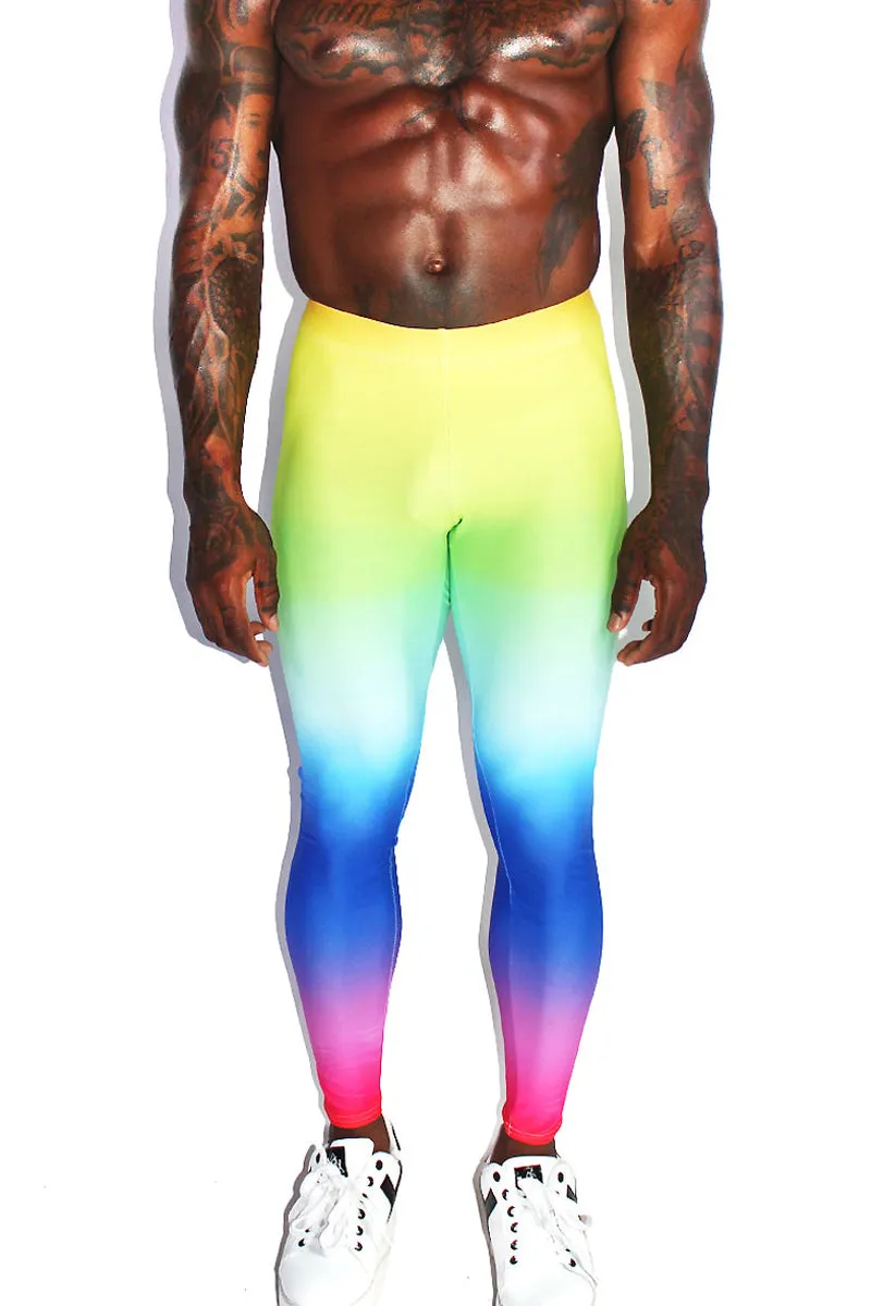 Rainbow Ombre Leggings Tights-Multi