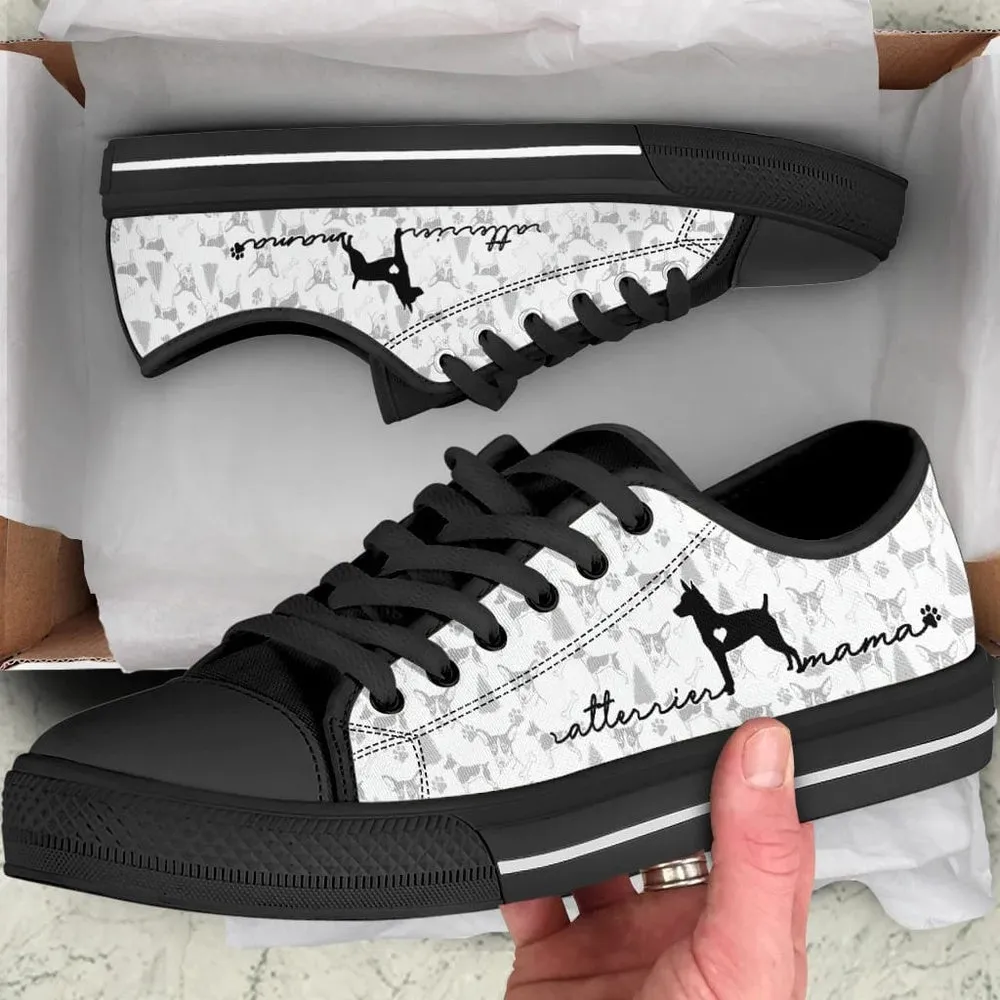 Rat Terrier Low Top Shoes - Dog Walking Shoes Men Women, Dog Printed Shoes, Canvas Shoes For Men, Women