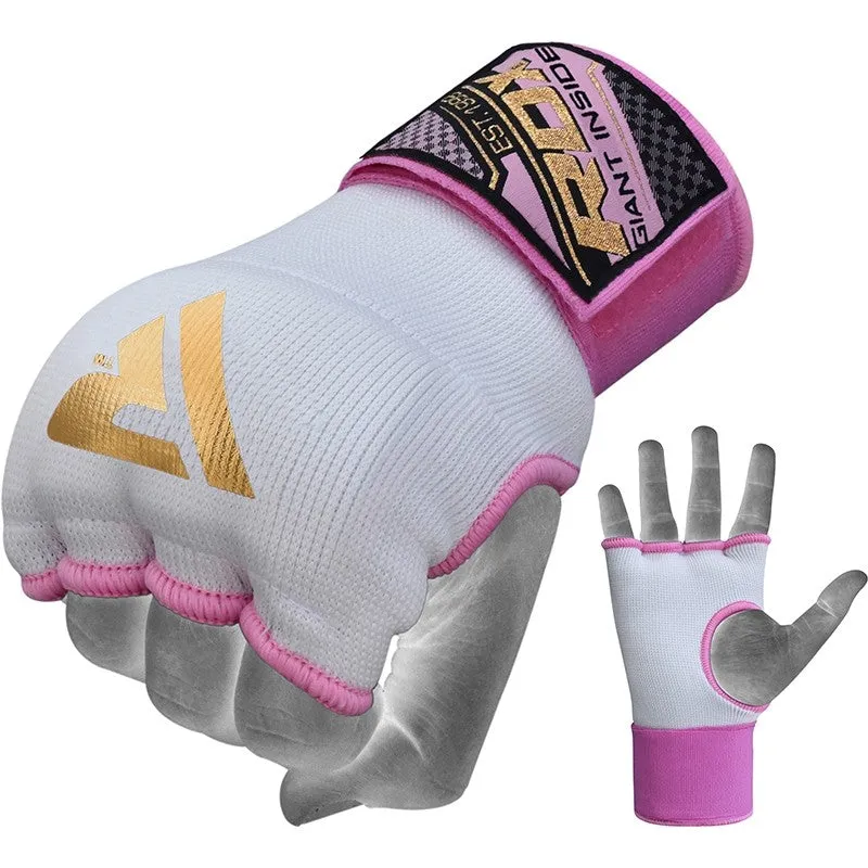 RDX IS Women Gel Padded Wrist Strap Inner Gloves Pink / White OEKO-TEX® Standard 100 certified