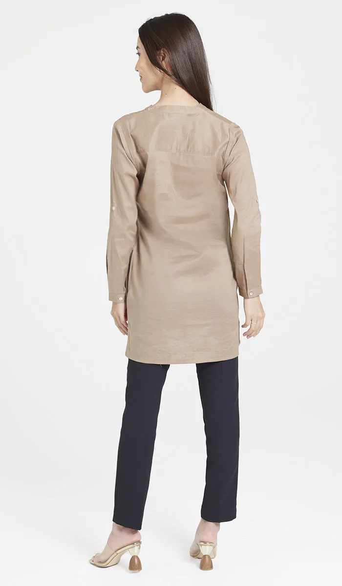 Sahlan Everyday Cotton Modest Tunic - Mocha