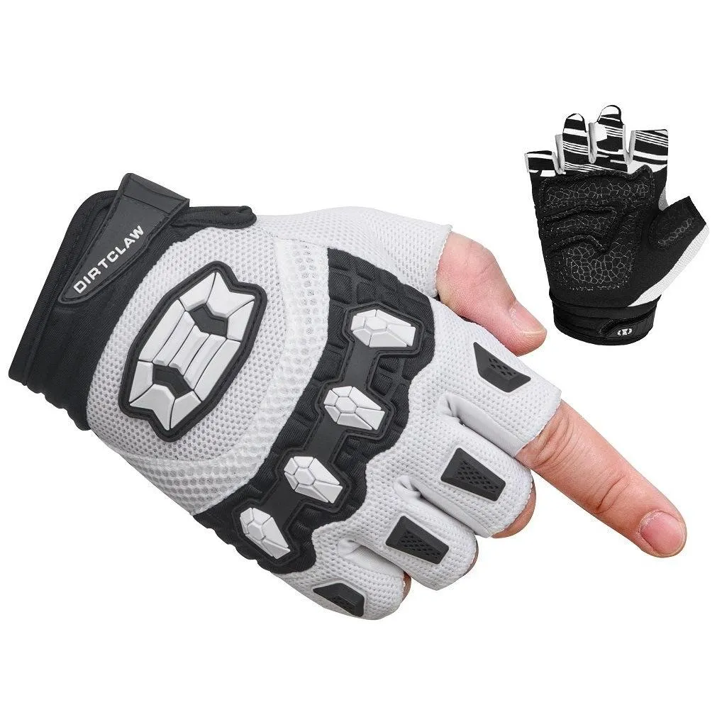 Seibertron Dirtclaw Adult BMX MX ATV MTB Road Racing Mountain Bike Bicycle Cycling Off-Road/Dirt Bike Gel Padded Anti - Slip Palm Fingerless Gloves Motorcycle Motocross Sports Gloves