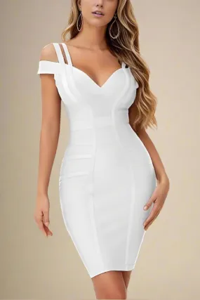 Sia Bandage Dress - Pearl White