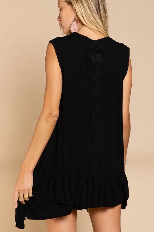 Sleeveless Ruffle Hem Dress - online exclusive