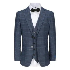 Slim Fit 3PC Check Suit