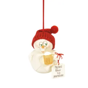 Snowpinion Ornament: The Best Beer is a Poured Beer