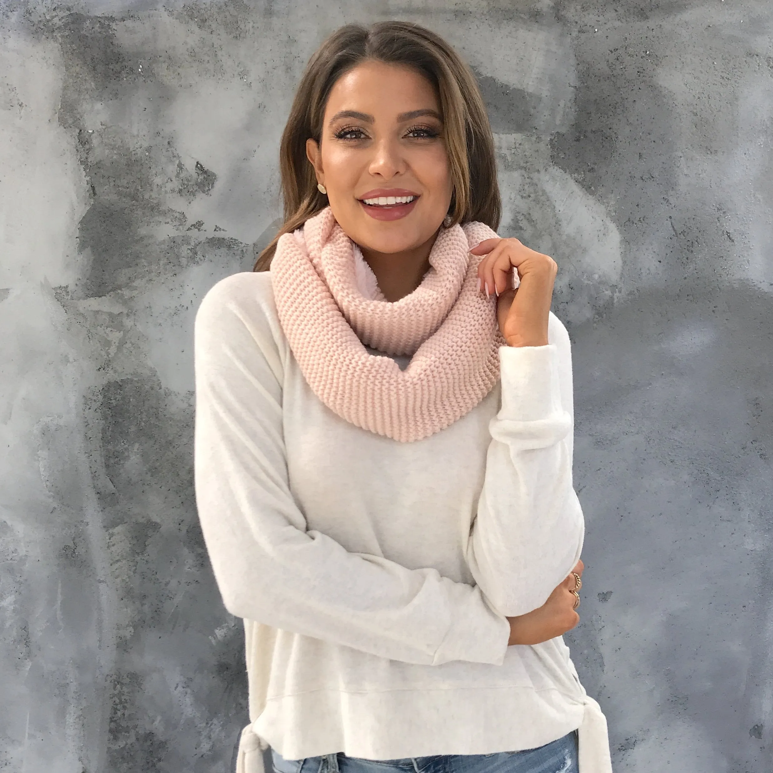 Softest Touch Infinity Scarf in Pink