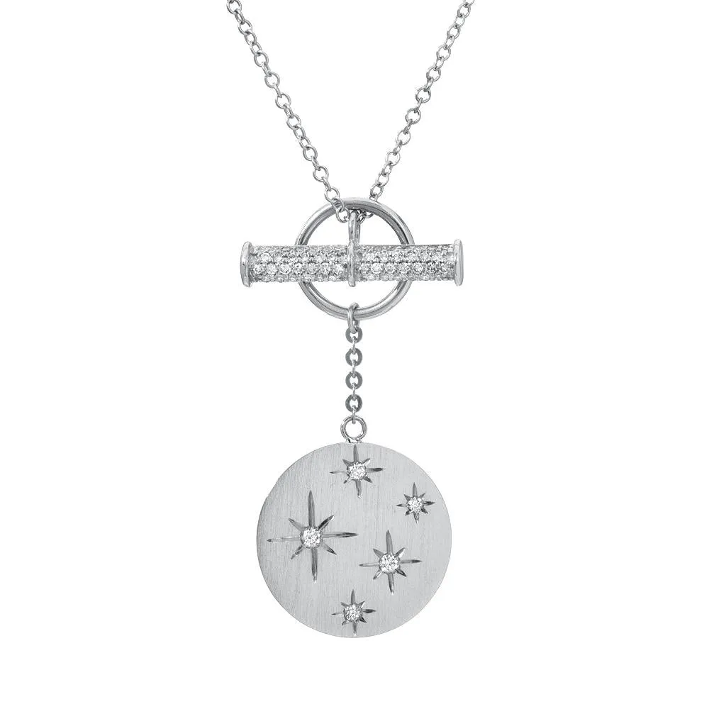 Starry Disc Toggle Necklace